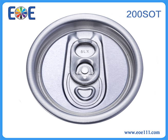200#SOT环保易拉盖：适用于各种饮料，如: 果汁，碳酸饮料，功能饮料，啤酒等。