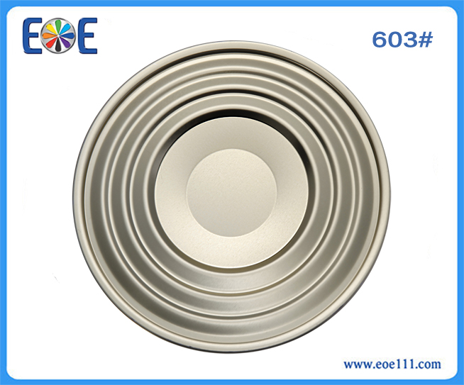 603#干粉罐铁底盖：适用于各种干货（如奶粉，咖啡粉，调味品，茶叶等）,润滑油，农产品等包装领域。
