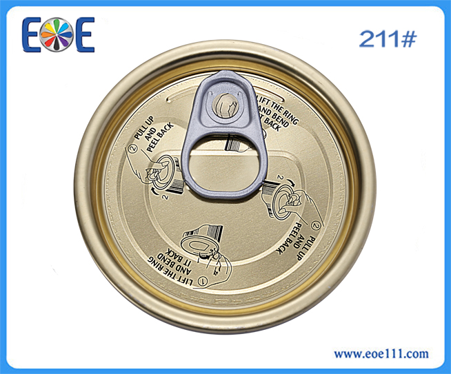 211#食品易拉罐盖：适用于各种罐装食品（如金枪鱼，番茄酱，肉，水果，蔬菜等），干货，工业润滑油，农产品等。