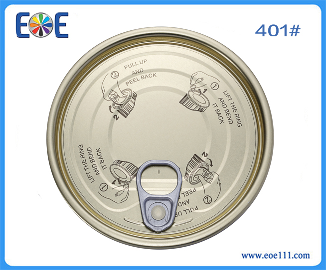 401#青菜罐头盖：适用于各种罐装食品（如金枪鱼，番茄酱，肉，水果，蔬菜等），干货，工业润滑油，农产品等。